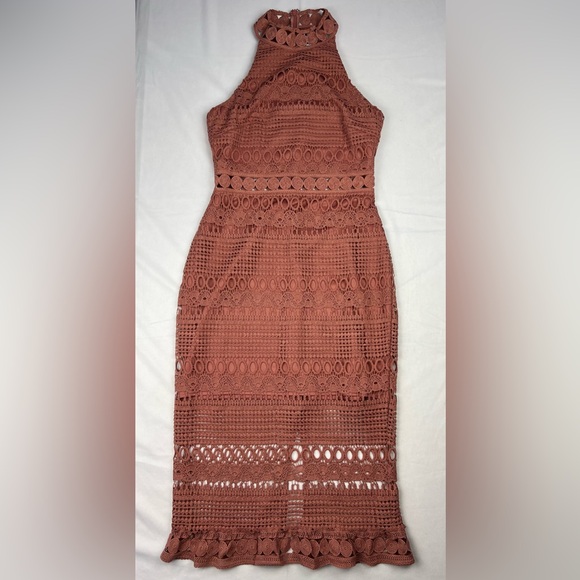 New Two Sisters Rivers Midi Dress Mauve Size 6 - Picture 4 of 10